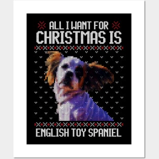 All I Want for Christmas is King Charles Spaniel - Christmas Gift for Dog Lover Posters and Art